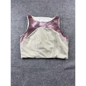 Zemeta Tie dye Crop‎ Top Hiphop Y2k Dollskill  Women's Size Small Cream Pink